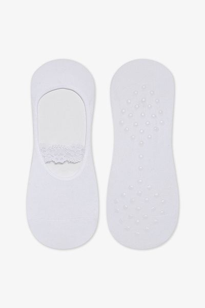 Penti Lacy White Cross Ballerina Socks