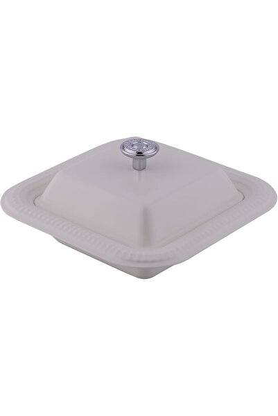 Generic Al Saif Square Iron Date Bowl, Size: Small, Color: Ivory White, Numbe...