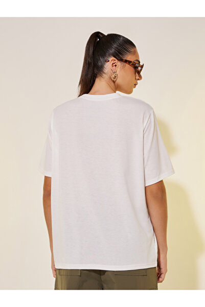 Take Two By Styli Embroidered Round Neck Short Sleeves T-Shirt