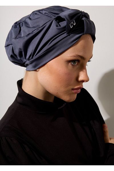 Mayovera Hijab Bonnet - Anthracite with Bow