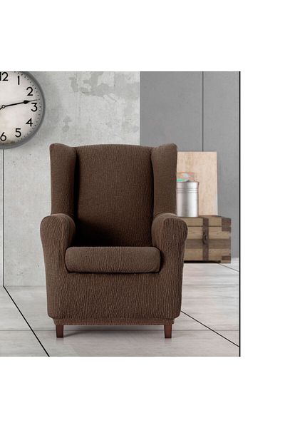 EYSA CONFECTIONES Elastic wing chair cover, Troya, C/7 Brown