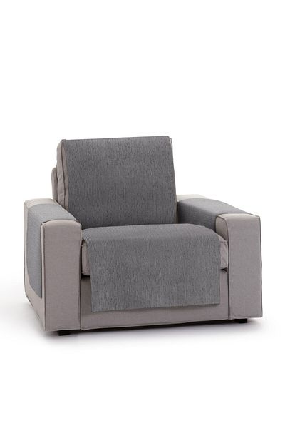 EYSA CONFECTIONES Practical jacquard armchair cover, MID, C6 Grey