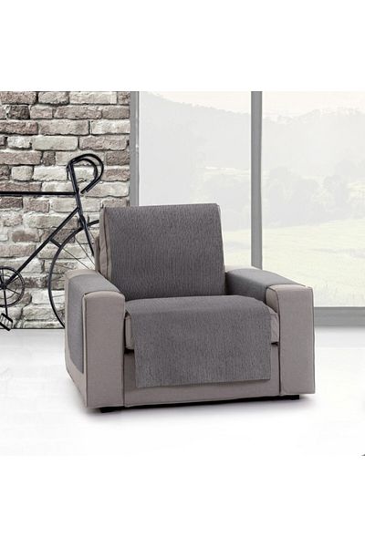 EYSA CONFECTIONES Practical jacquard armchair cover, MID, C6 Grey