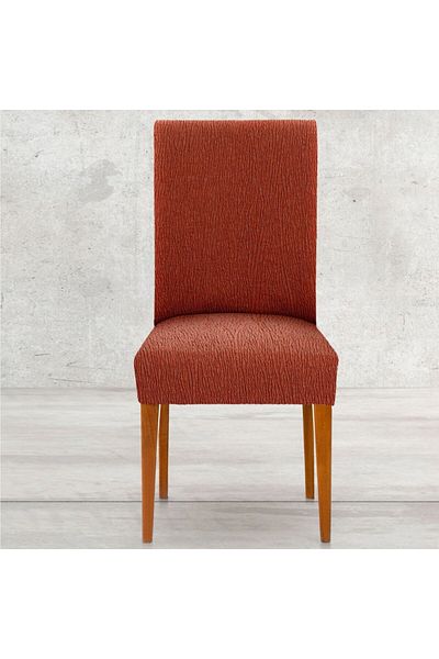 EYSA CONFECTIONES Set of 2 elastic chair covers (seat+back), Troya, C/9 Brick