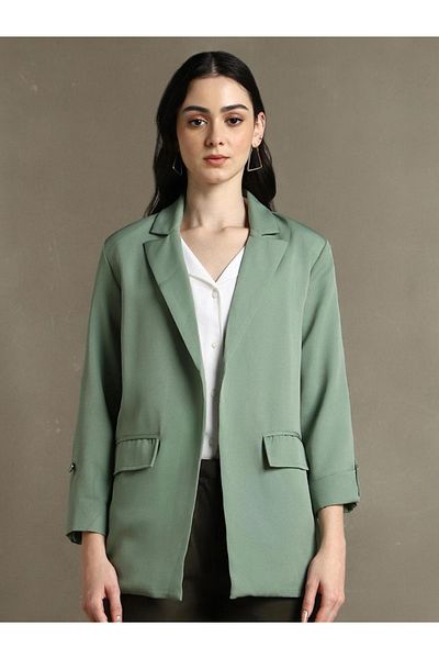 Dennis Lingo By Styli Solid Button Full Sleeves Blazer