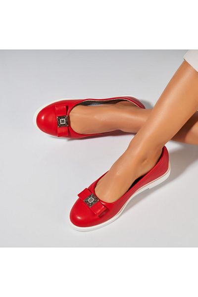 Joana Women's Ballerinas Eco-Leather Red Lisha