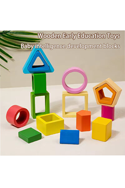 Choice مكعبات متعددة الألوان لتطوير ذكاء الطفل، ألعاب خشبية متطابقة للتعليم ا...