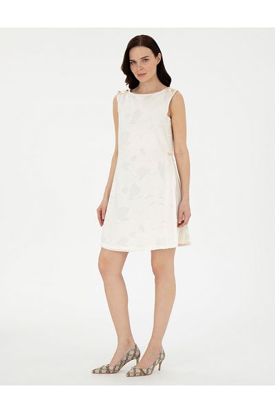 Pierre Cardin Ecru A-Line Woven Dress 50306493 -Vr019