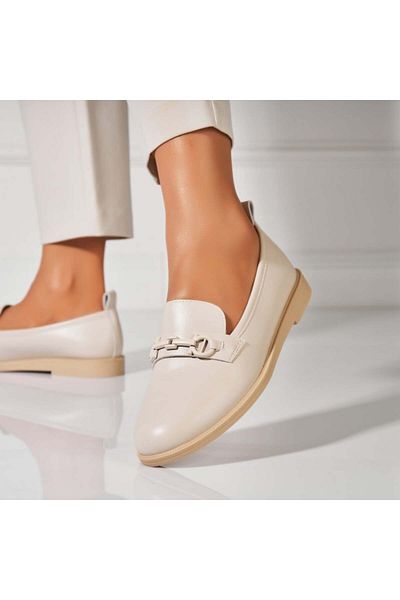 Joana Women's ballerinas Beige Eco-leather Osei