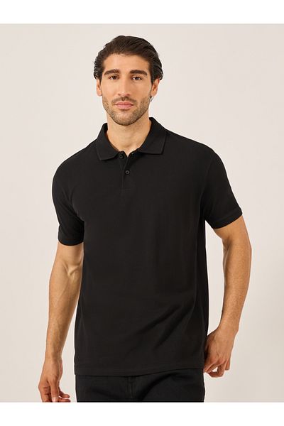 Styli Solid Short Sleeve Pique Relaxed Fit Polo