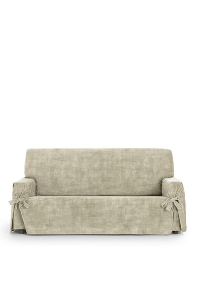 EYSA CONFECTIONES Universal 2-seater velvet sofa cover, Turin, C1 ecru
