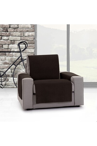 EYSA CONFECTIONES Πρακτικό κάλυμμα πολυθρόνας ζακάρ, MID, C7 Σκούρο καφέ