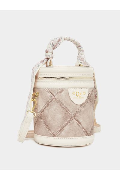 Styli Quilted Bucket Bag with Detachable Sling Strap