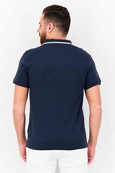 PAUL FRANK Men Regular Fit Embroidered Short Sleeves Polo Shirt, Navy Blue