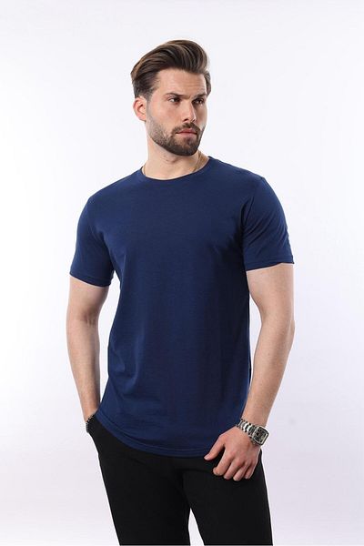 Madmext Marineblaues Herren-T-Shirt 4951