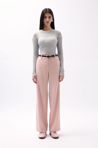 Black Fashion Gray Corded Transparent Blouse