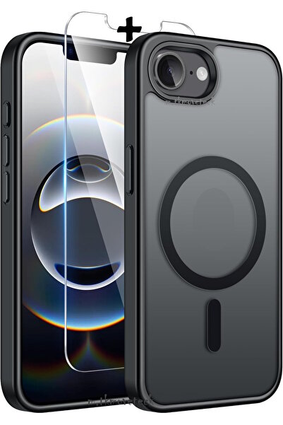 m.tk moveteck iPhone 16e Kılıf Mat Magsafe Şarj Özellikli Hassas Butonlu Yumu...