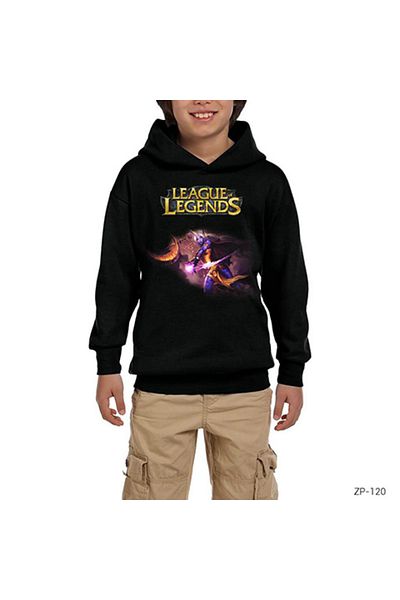 Z zepplin LoL Soraka Black Children's Hooded Sweatshirt