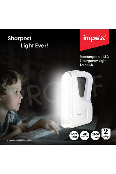 İMPEX "IMPEX LED RECHARGEABLE EMERGENCY LIGHT ( SHINE LB )"