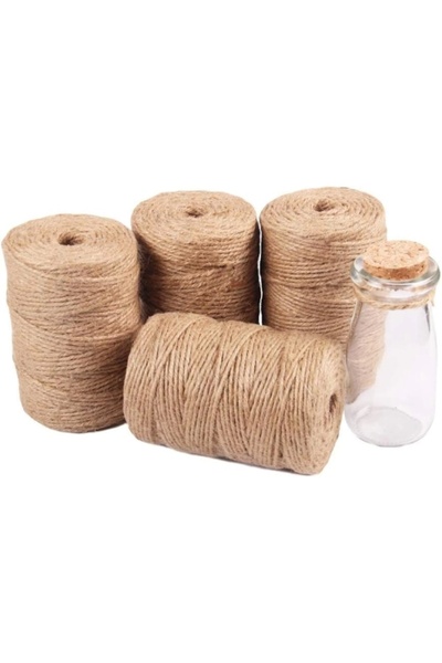 J JÜTBURADA Jütburada Σχοινί Ιούτας 3 mm 500 Gr Ψάθινο Διακοσμητικό Σχοινί