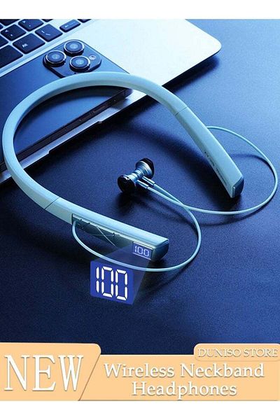 Generic Wireless Neckband Earphones Bluetooth 5.0 Earphones, Stereo Neckband Earbuds Waterproof Earphones