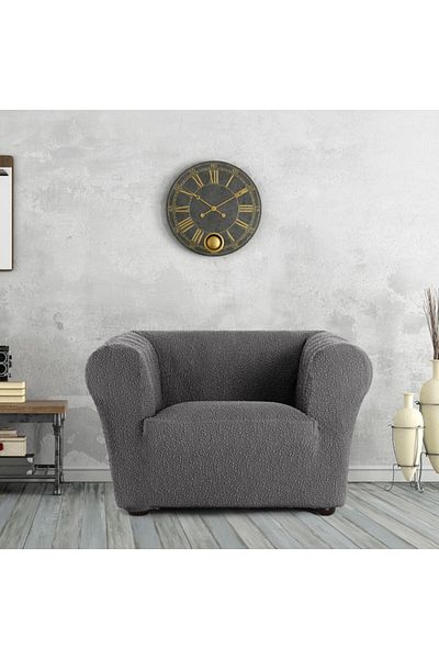 EYSA CONFECTIONES Chesterfield armchair bi-elastic cover, Premium ROC, C/16 dark grey