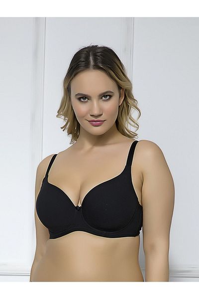 MOONLİGHT Γυναικείο σουτιέν μαύρο βαμβακερό 2154