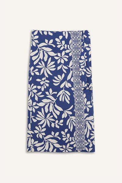 DeFacto Fusta midi din amestec de in cu model New Season