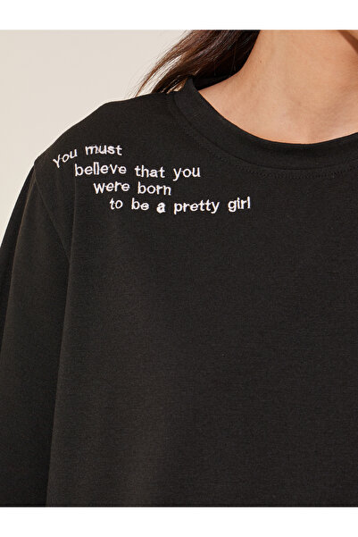 Take Two By Styli Embroidered Round Neck Short Sleeves T-Shirt