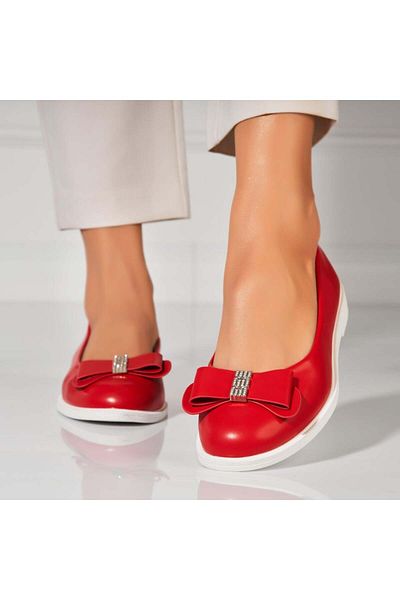 Joana Women's Ballerinas Ecological Leather Red Marija