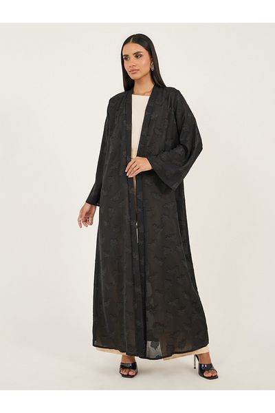 Styli Textured Regular Fit Long Sleeve Kimono