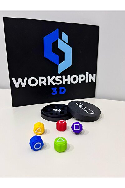 Workshopin3D Squıd Game 5 Taş Oyunu Seti Gonggi - Kutulu