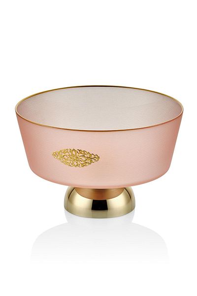 SETABIANCA Metal Leg Presentation Plate Pink 21*21*13 cm