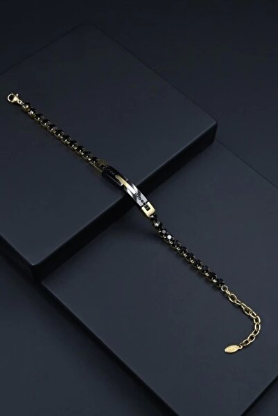 FERRO Sarı ve Siyah Çelik Takı FRJ10093-B