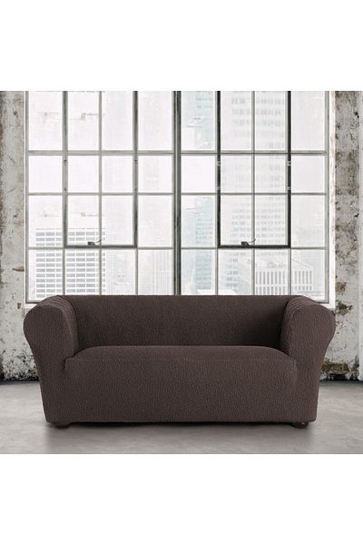 EYSA CONFECTIONES Husa bielastica canapea 3 locuri Chesterfield, Premium ROC, C/7 Maro Inchis