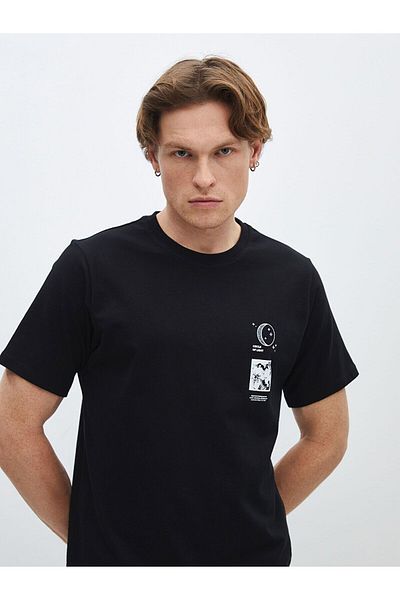 LC Waikiki Crew Neck Short Sleeve Printed Combed Cotton Men's T-Shirt