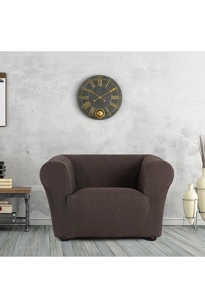 EYSA CONFECTIONES Husa bielastica fotoliu Chesterfield, Premium ROC, C/7 Maro inchis