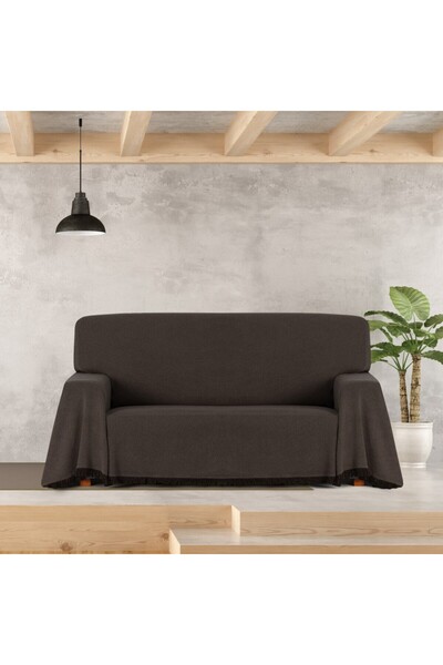 EYSA CONFECTIONES Pled universal din bumbac 180x260cm, Sugus, C17 Maro Inchis