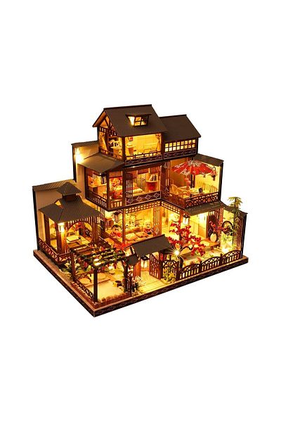 CUTEBEE 3d Puzzle Diy Dollhouse, Yaquan Court, , 227 Pieces