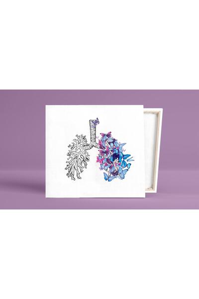 Prof Pictură pe pânză cu fluturi pulmonari, cadou decorativ