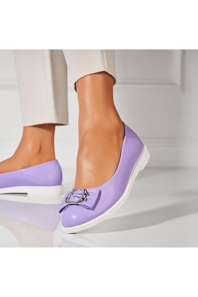 Joana Women's Ballerinas, Purple Eco-Leather Laren