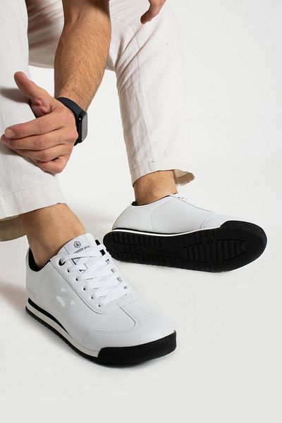Hammer Jack Comfort Sole Lace-Up Casual Sports Shoes Black White