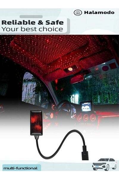HALAMODO 2pcs Car USB Atmosphere Projection Starry Sky Night Light, Car Interior LED Decorative Light, Adjust