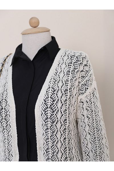 Modamorfo Half Sleeve Openwork Cream Blossom