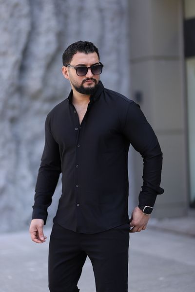 Klothy Мъжка тениска Slim Fit, абсорбираща потта, лесна за гладене, дишаща, 2479