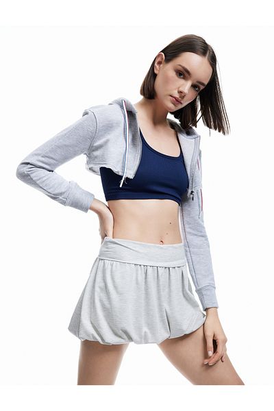 Koton Comfortable Fit High Waist Sports Balloon Shorts Skirt