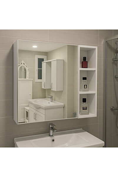Bygolden Banyo Dolabı Aynalı Üst Modülü