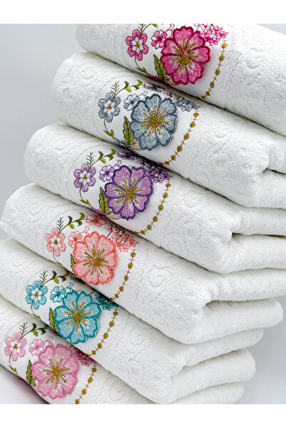 AYHANHOME 3D вишивка квітів, 6 штук, 30x50, набір кухонних рушників