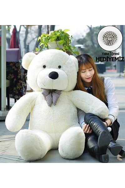 Pandamkee Cute Big Plush Teddy Bear with Bow Tie, 130 cm