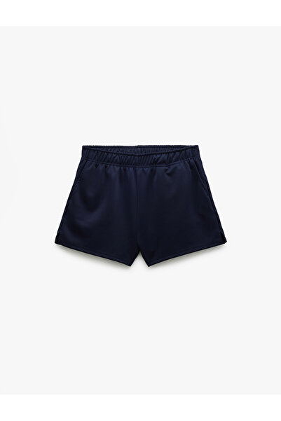 Koton Beli Lastikli Yüksek Bel Rahat Kalıp Cep Detaylı Mini Spor Şort